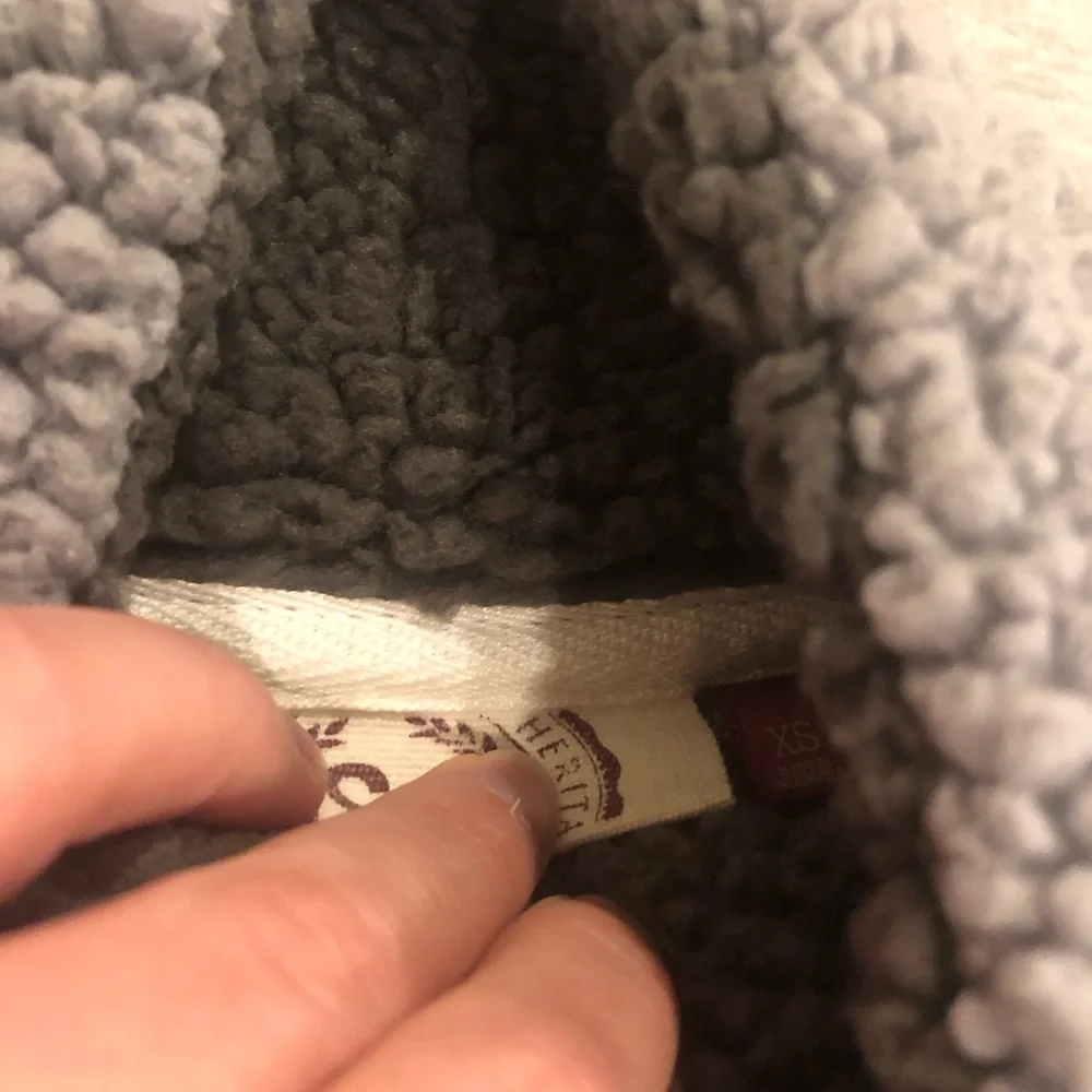 Gray Fuzzy Comfy Zip Up Sherpa - Picture 5 of 5